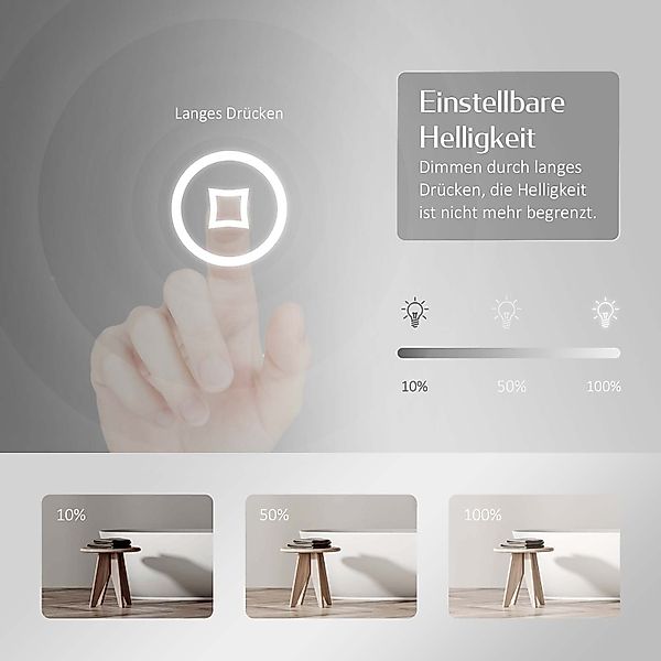 EMKE Badspiegel Rund mit LED Beleuchtung günstig online kaufen