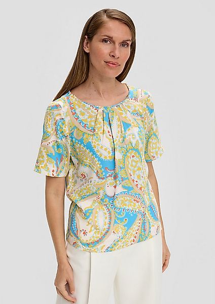 s.Oliver Kurzarmbluse Bluse Bluse mit Rundhalsausschnitt günstig online kaufen