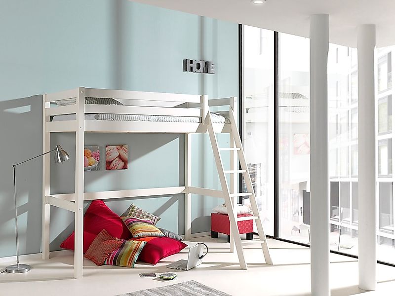 Vipack Hochbett "Pino, inkl. Rolllattenrost, Absturzschutz und schräger Lei günstig online kaufen