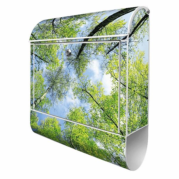 Banjado Design Briefkasten Weiß Pulverbeschichtet 39x47x14cm 2 Schlüssel Mi günstig online kaufen