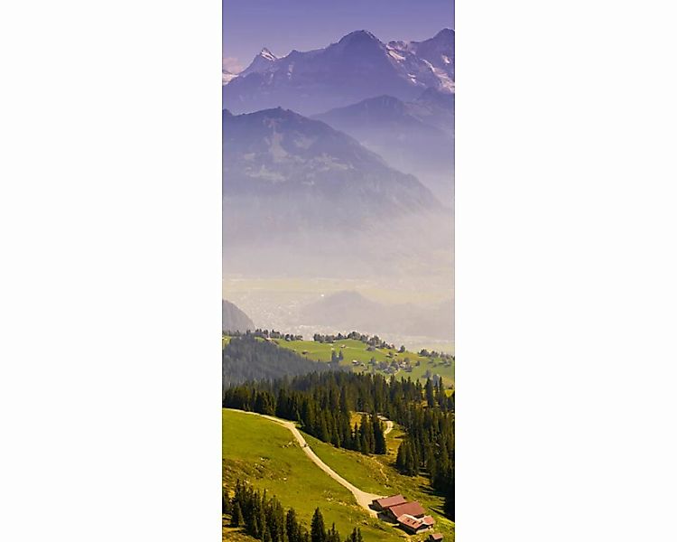 Trtapete "Bergblick" 0,91x2,11 m / selbstklebende Folie günstig online kaufen