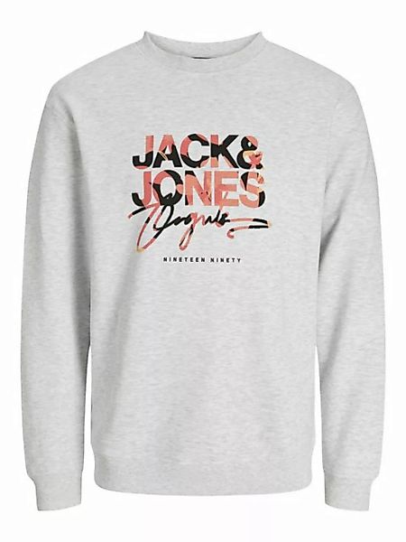 Jack & Jones Sweater JORARUBA AOP BRANDING SWEAT CREW NECK günstig online kaufen
