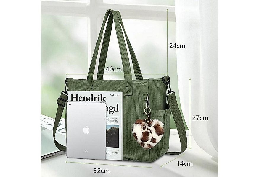 LuxusKollektion Handtasche Damen Kord Handtasche Groß Cord Umhängetasche Re günstig online kaufen