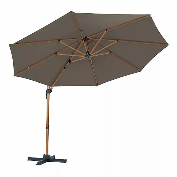 Axi Ampelschirm Marisol Ø 300 cm Holz-Optik/Beige günstig online kaufen