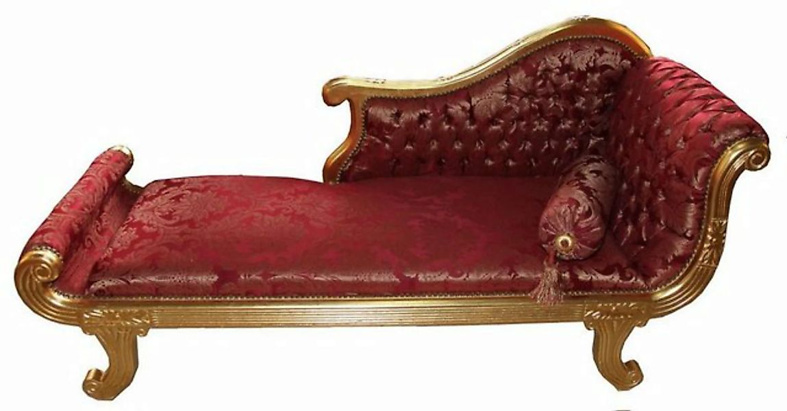 Casa Padrino Chaiselongue Barock Chaiselongue Modell XXL Bordeaux Rot Muste günstig online kaufen