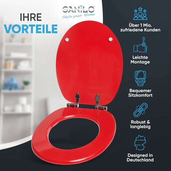 Sanilo WC-Sitz Rot, mit Absenkautomatik, hochwertig günstig online kaufen