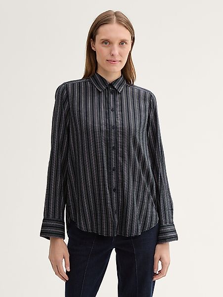 TOM TAILOR Langarmbluse Bluse mit Muster günstig online kaufen