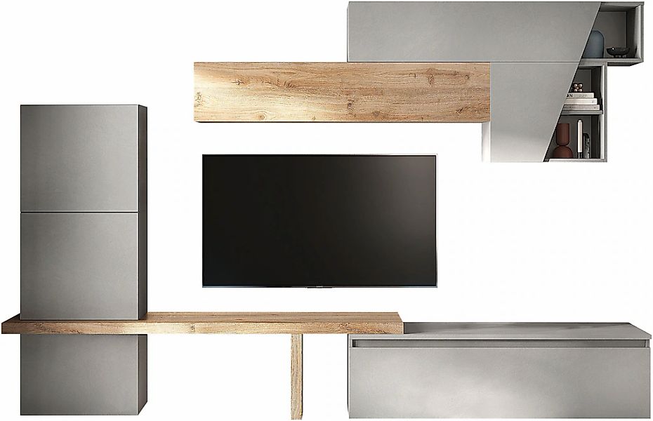 Home affaire Wohnwand "Infinity, 8tlg. Breite 305 cm, moderne Mediawand" 8 günstig online kaufen