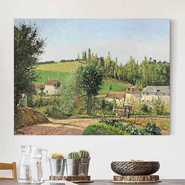 Leinwandbild Kunstdruck - Querformat Camille Pissarro - Kleines Dorf günstig online kaufen