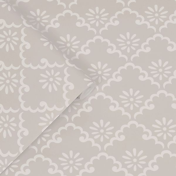 Laura Ashley Vliestapete Coralie Dove Grey Grau FSC® günstig online kaufen