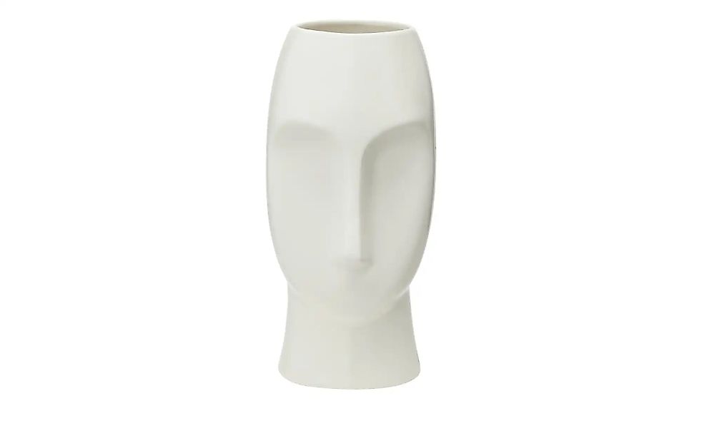 HOME STORY Vase  Face ¦ weiß ¦ Porzellan ¦ Maße (cm): H: 24  Ø: 13.6 Access günstig online kaufen