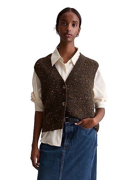 Marc O'Polo DENIM Strickweste aus Schurwolle-Viskose-Mix günstig online kaufen