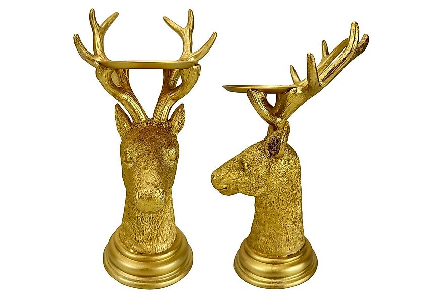 Online-Fuchs Kerzenhalter - Kerzenständer Hirsch für Stumpenkerzen - Tischd günstig online kaufen