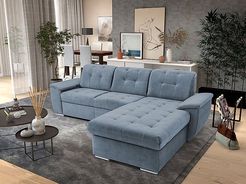 exxpo - sofa fashion Ecksofa "Derby Inkl. Kopfteilverstellung, wahlw. Bett günstig online kaufen