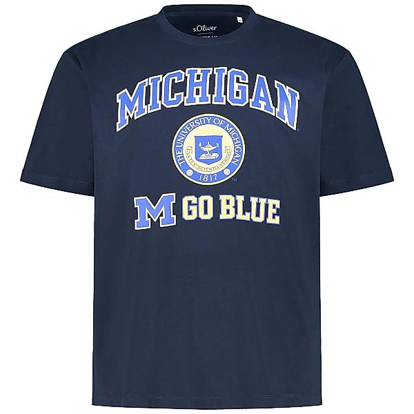 s.Oliver T-Shirt mit Statement-Print Farbe marine Größe: 3XL günstig online kaufen