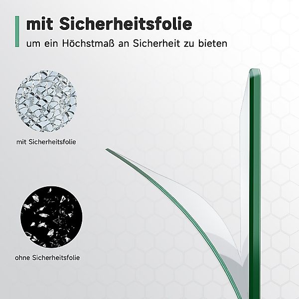SONNI Duschwand Walk in Dusche, Schwarzen, günstig online kaufen
