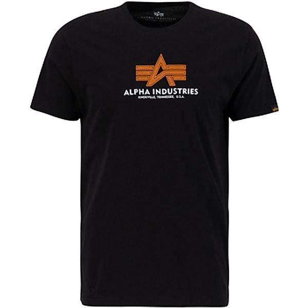 Alpha Industries  T-Shirts & Poloshirts Basic T Rubber - black günstig online kaufen