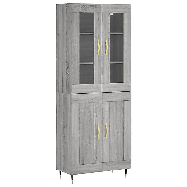vidaXL Highboard Grau Sonoma 69,5x34x180 cm Holzwerkstoff 3198327 günstig online kaufen