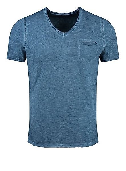 Key Largo T-Shirt Soda vintage Look uni Basic T00619 V-Ausschnitt unifarben günstig online kaufen