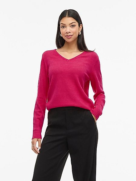 Vila V-Ausschnitt-Pullover VIRIL V-NECK L/S KNIT TOP - NOOS günstig online kaufen