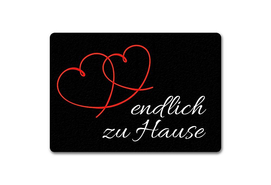 speecheese Fußmatte Fussmatte Endlich zu Hause mit lustigem Spruch schwarz günstig online kaufen
