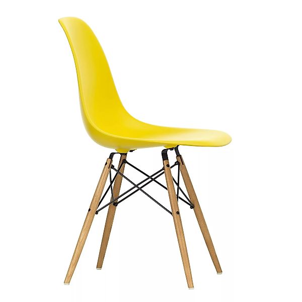 Vitra - Eames Plastic Side Chair DSW Gestell Esche - sunlight/Sitzschale Po günstig online kaufen