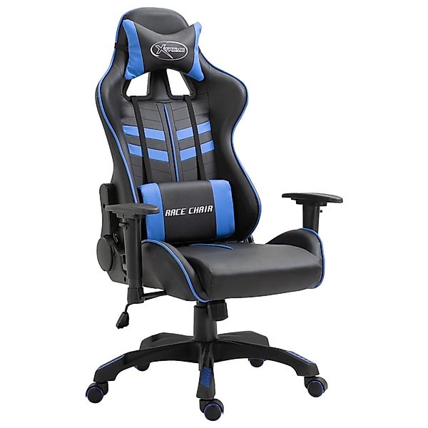 vidaXL Gaming-Stuhl Blau Kunstleder Modell 2 günstig online kaufen