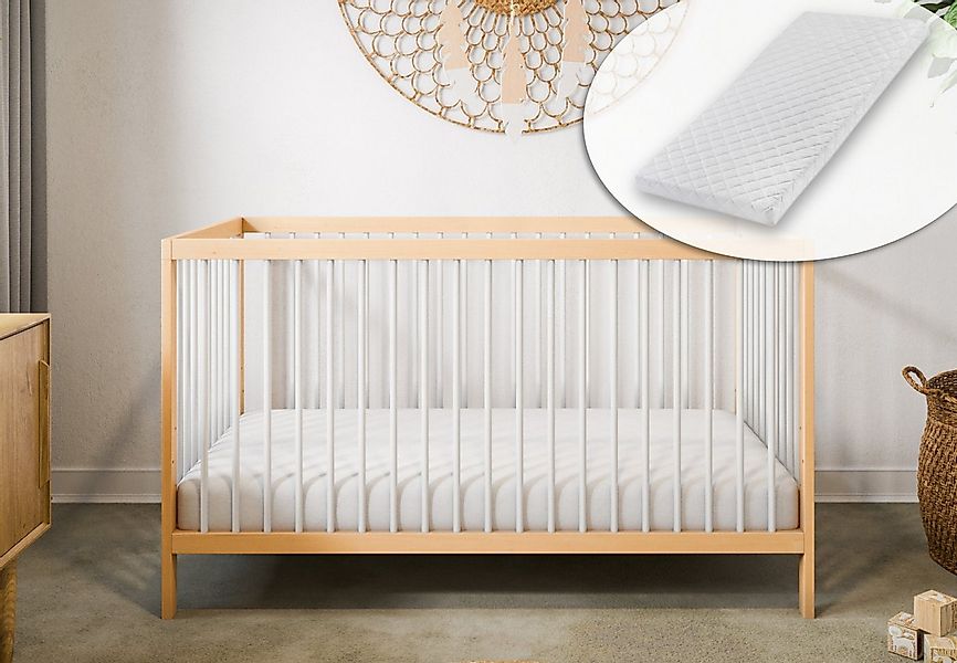 Kids Collective Kinderbett Babybett Gitterbett 60x120 und 70x140 cm herausn günstig online kaufen