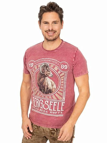 MarJo Trachtenshirt T-Shirt VIKTOR weinrot günstig online kaufen