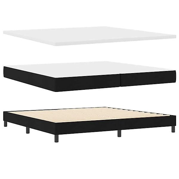 vidaXL Boxspringbett mit Matratze Schwarz 200 x 200 cm 3341190 günstig online kaufen