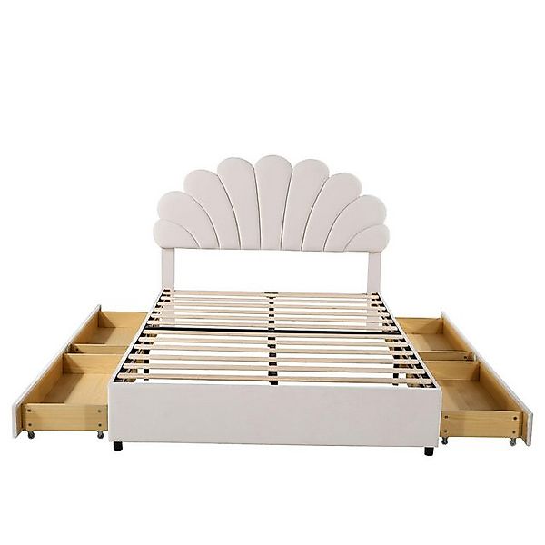 Gotagee Polsterbett Jugendbett 140x200cm Schublade Doppelbett Samt Bettgest günstig online kaufen