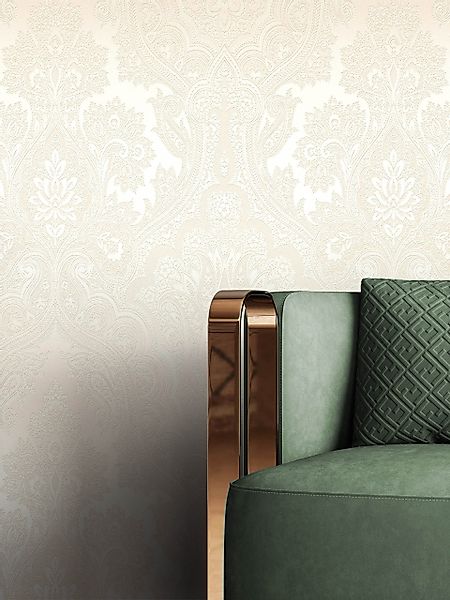 Newroom Vliestapete, Weiß Tapete Barock Leicht günstig online kaufen