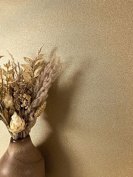 Newroom Vliestapete, Gold Tapete Modern Unifarbe günstig online kaufen