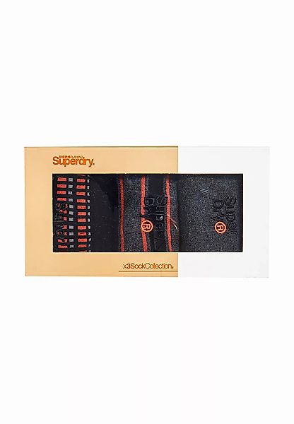 Superdry Dreierpack Socken Herren BOXED CITY SOCK TRIPLE PACK Dk Grey Orang günstig online kaufen