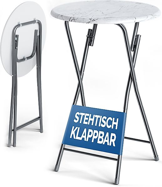 Casaria Stehtisch (1-St), Klappbar 110cm Hoch Rund Ø60cm Garten Camping Bis günstig online kaufen