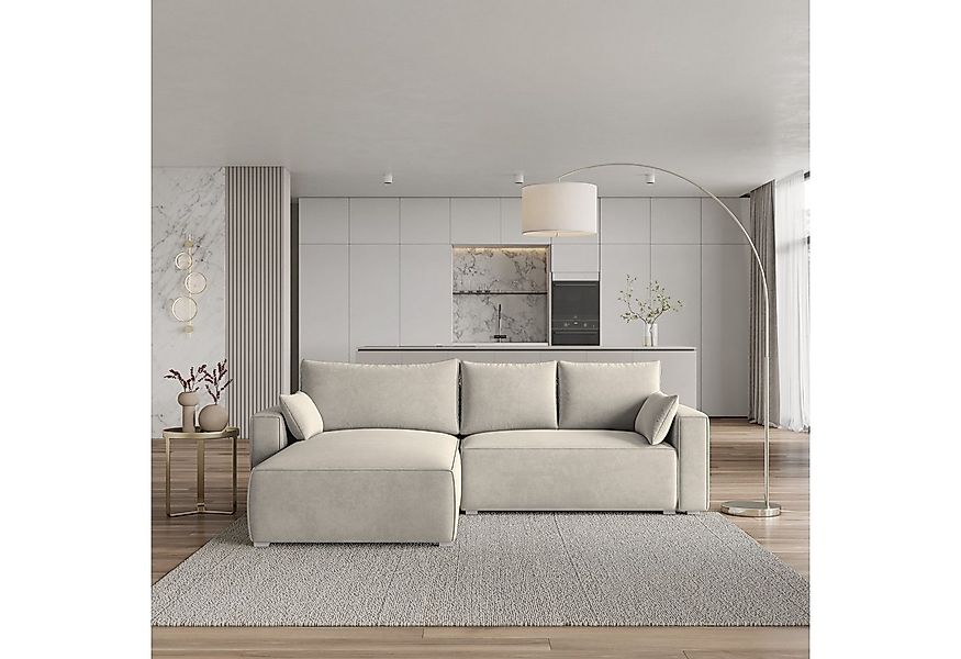 Masseno Ecksofa FORIL mit Schlaffunktion L-Form, Sofa mit Bettkasten günstig online kaufen