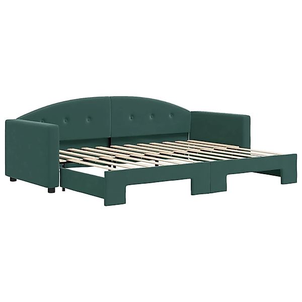 vidaXL Tagesbett Ausziehbar Dunkelgrün 80x200 cm Samt1898687 günstig online kaufen