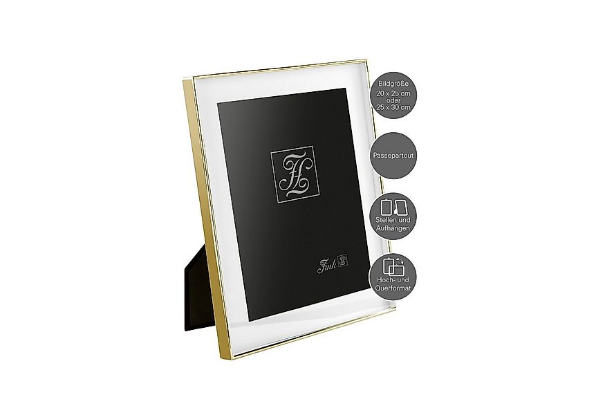 Fink Bilderrahmen KIM Bilderrahmen 20x25 cm - Glas/ Metall - goldfarben, Fo günstig online kaufen