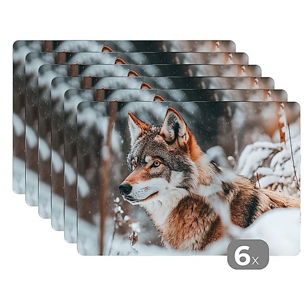 MuchoWow Platzset Wolf - Schnee - günstig online kaufen