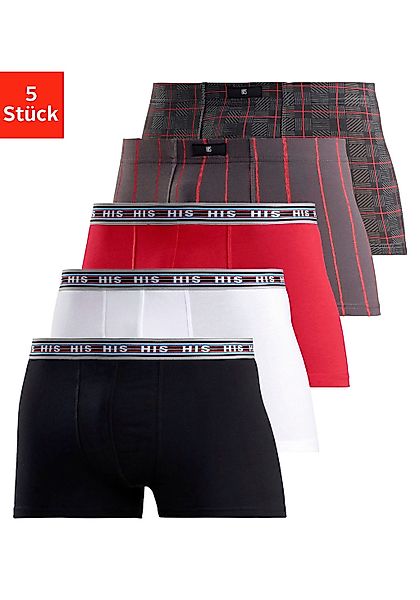H.I.S Boxer "Boxershorts für Herren" Packung, 5 Stk. aus Baumwoll-Stretch günstig online kaufen