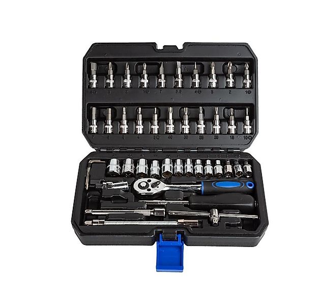 P & K Werkzeugset 46-teiliges Knarrenkasten-Set mit Knarre und Steckschlüss günstig online kaufen