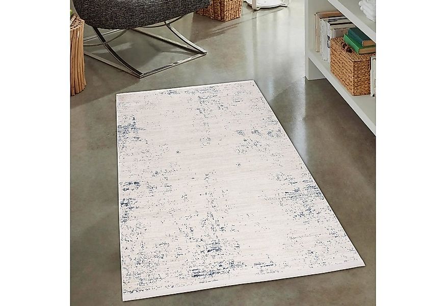 Carpetia Teppich Abstrakter Wohnzimmer-Teppich, hochwertig & elegant, blau- günstig online kaufen