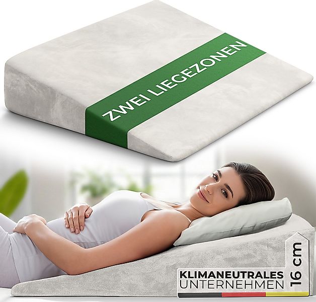 Well B4 Keilkissen für Bett und Couch, Matratzenkeil [mit 2 Liegezonen], Rü günstig online kaufen