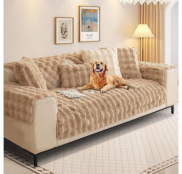 NUODWELL Sofabezug Kaninchen Plüsch Sofabezug L/U Form 1/2/3/4 Sitzer Sofa günstig online kaufen