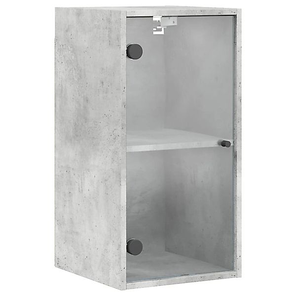 vidaXL Glashängeschrank Wandschrank mit Glastüren Räuchereiche 35x37x68,5 c günstig online kaufen