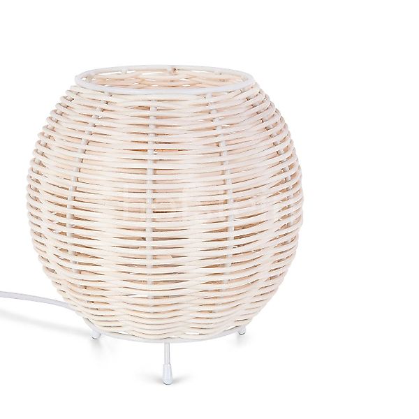hofstein Tischleuchte Tischlampe aus Metall/Rattan in günstig online kaufen