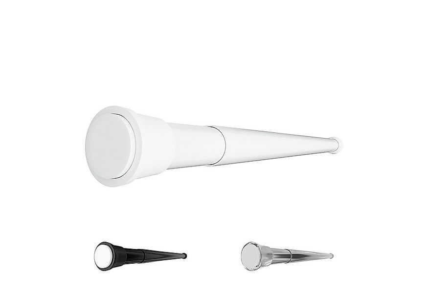 Aquabad® Duschvorhangstange Hastaflex Teleskop Duschstange mit Gummi Enden, günstig online kaufen