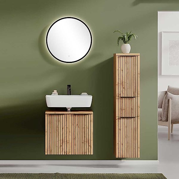Wandmontage Badezimmerset mit LED Beleuchtung Made in Germany (dreiteilig) günstig online kaufen