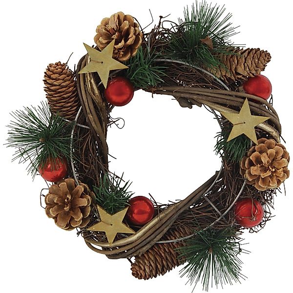 Deko-Kranz Ø 25 cm x 8 cm Mehrfarbig günstig online kaufen