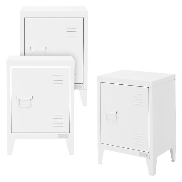 ML-Design 3Er Set Aktenschrank 40x30x57,5 cm Weiß Stahl Freistehender günstig online kaufen